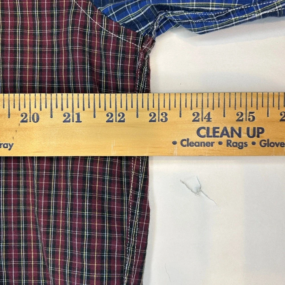 Brooks Brothers 346 Patchwork Plaid Shirt Medium Men's Multi Color Shirt Cotton - Picture 5 of 7